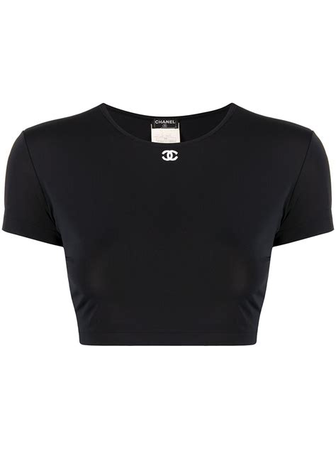 croptop chanel|pre owned chanel tops.